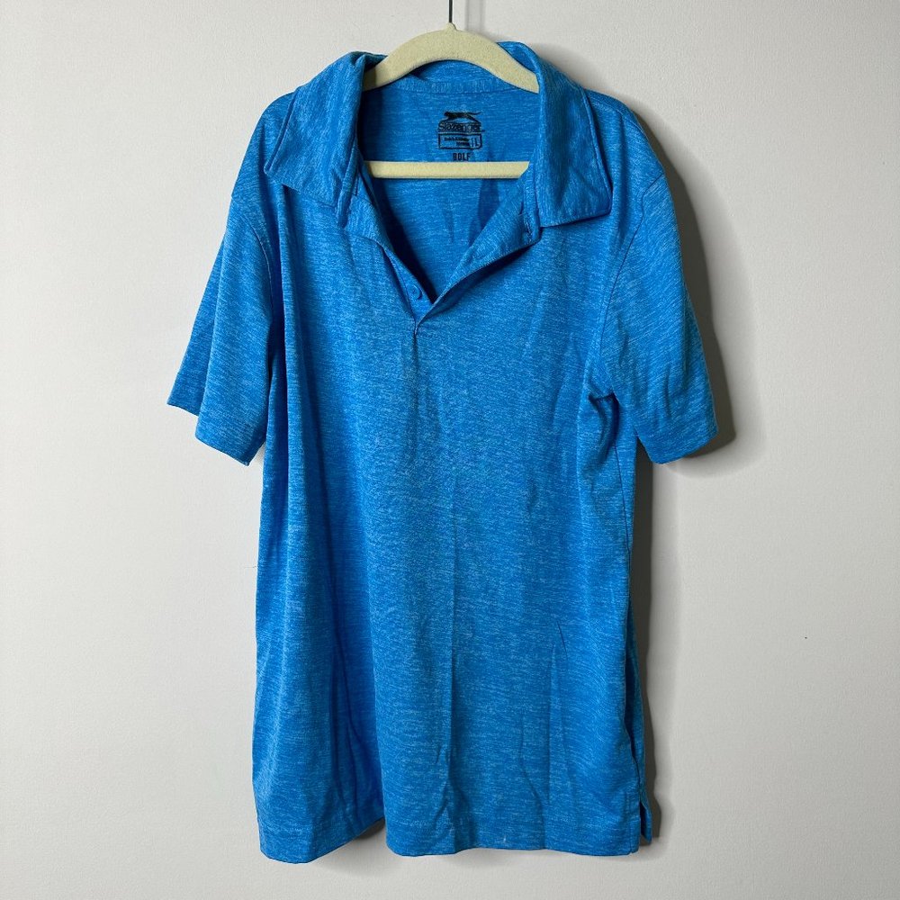 Slazenger Blue Boys Golf Polo Large